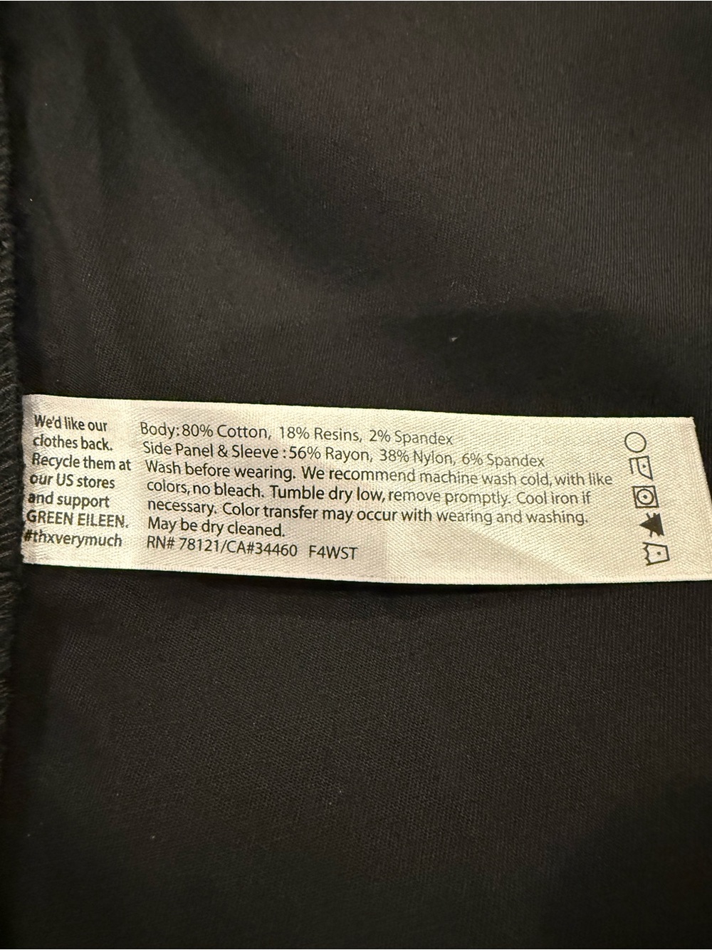 Eileen Fisher Womens Asymmetrical Zip Black Jacket - Picture 6 of 6